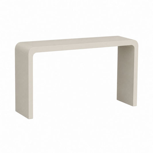 Console d'entrée beige en béton fibré rectangulaire 120 x 40 x 75 cm